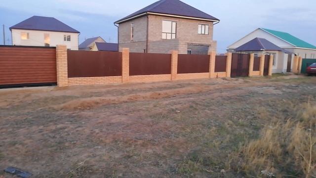 Результат работы своими руками, забор с откатными воротами, Уральск 2020 год. смотреть онлайн