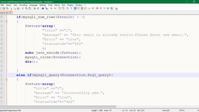 How to connect Android with Mysql Part # 6 (Sign UP API) in Urdu смотреть онлайн