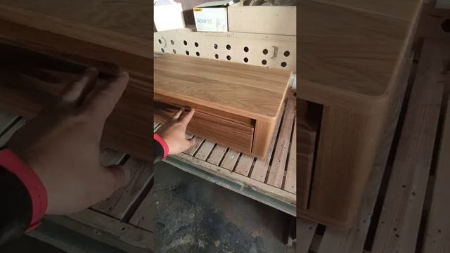 Консоль (тумба) в прихожую подвесная из массива дуба смотреть онлайн