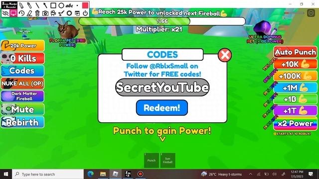 FUTURE CODES!! | *NEW* ROBLOX FIREBALL PUNCHING SIMULATOR CODES 2023! (REBIRTH) смотреть онлайн