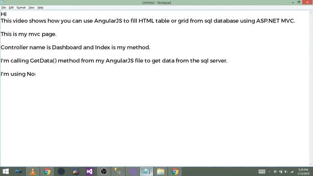 Angular JS Bind Table Grid from SQL Database in ASP NET MVC C# смотреть онлайн