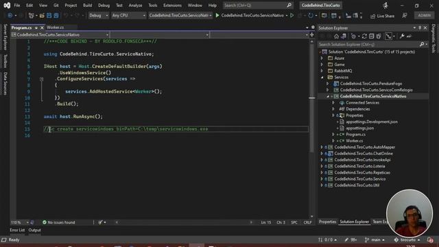 codebehind - Criando serviços com Worker Services Net 6 смотреть онлайн