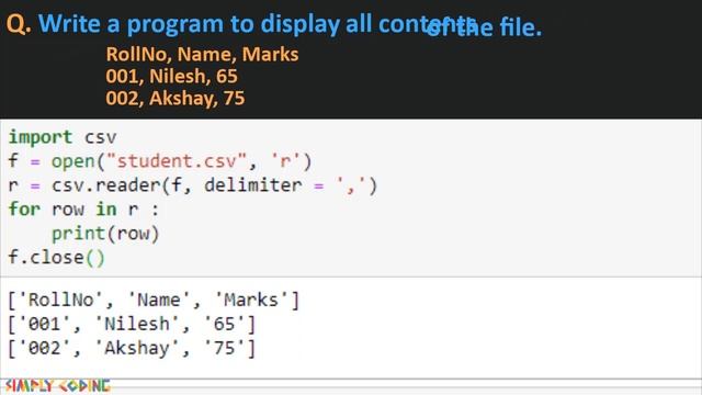 Practice programs on CSV File Handling in Python смотреть онлайн