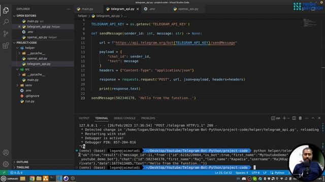 Openai Telegram bot tutorial with deployment | Python | Step by step guide смотреть онлайн