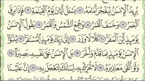 Коран. Сура «аль-Кийама» (аль-Кияма) № 75. Аяты 1-19 . #коран #АрабиЯ #таджвид