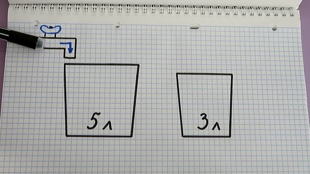 У вас есть 2 ведра ёмкостью 3 и 5 литров, и неограниченный запас воды смотреть онлайн