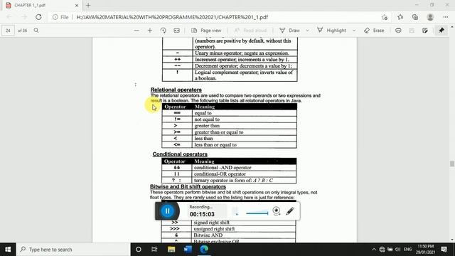 JAVA TOKENS ,OPERATORS,CONDITIONAL STATEMENT смотреть онлайн