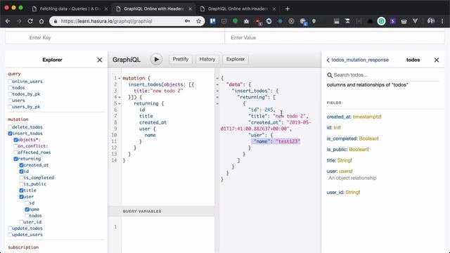 2. Inserting data with GraphQL Mutations смотреть онлайн