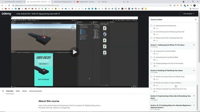 Build ZigZag Racer 3D Android Game - Unity 2021 Course смотреть онлайн
