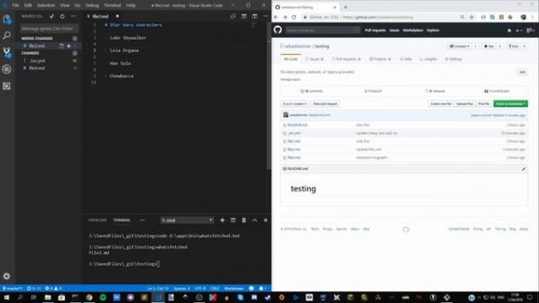 VS Code and Git: Merge conflicts 1