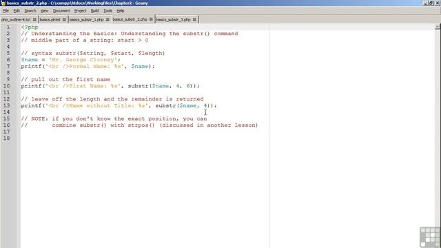 07 Understanding The substr Command смотреть онлайн