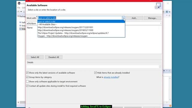 Adding JavaFX to Eclipse смотреть онлайн