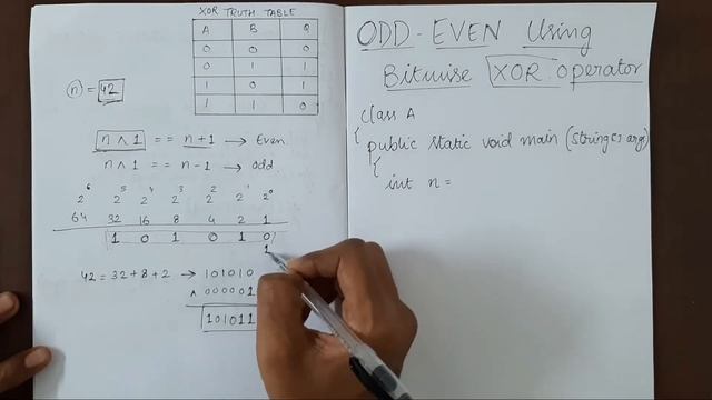 Check if a given number is Odd or Even using Bitwise XOR Operator | Java смотреть онлайн