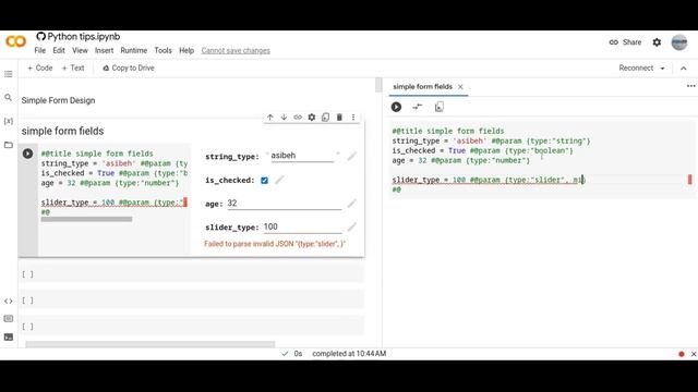 Design Simple Input Form using Google Collab смотреть онлайн