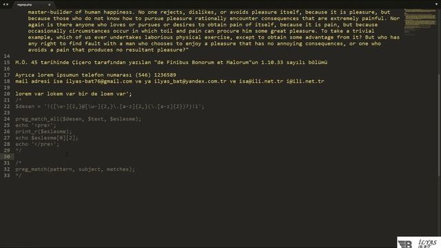 Regexp Kodlarını PHP ile Yorumlama preg match all, preg match, preg replace DERS 110 смотреть онлайн