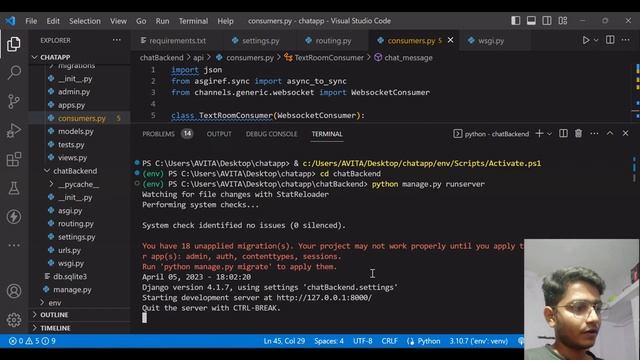 Chatroom using react django (channels)| in hindi смотреть онлайн