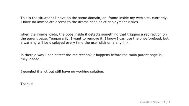 HTML : prevent iframe from redirecting parent page смотреть онлайн