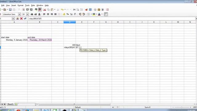 LibreOffice Spreadsheet - Date Formula & Error Traps смотреть онлайн