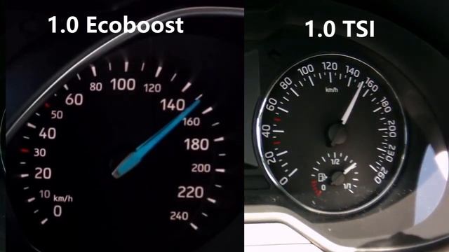 0-180 Focus 1.0 EcoBoost VS Octavia 1.0 TSI смотреть онлайн