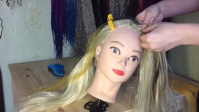 Прическа "Рыбий хвост + ажурный пучок с цветными прядками" смотреть онлайн