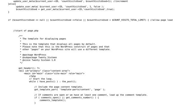 Wordpress: throttle/limit a logged in user's http requests to specific page on a per day basis смотреть онлайн