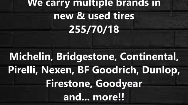 255/70/18 New and Used Tire Sale, Tire Giants LLC, Philadelphia PA & New Jersey смотреть онлайн