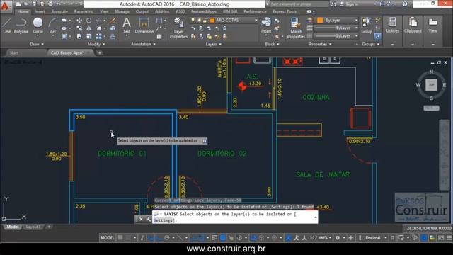 AutoCAD 2016 Aula 21/31: Inserindo hachuras nas paredes │Visibilidade de layers (CURSO GRATUITO) смотреть онлайн