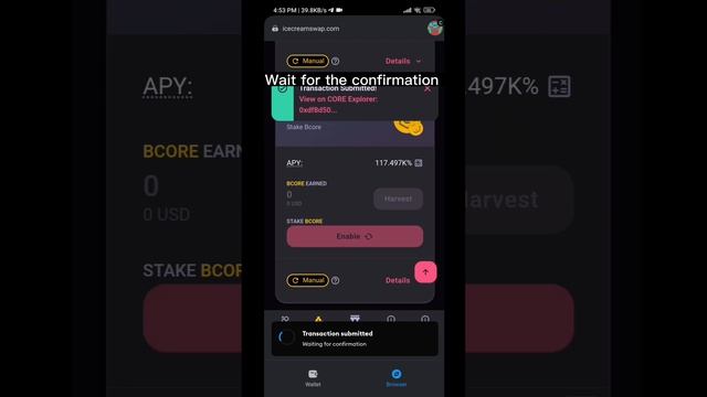 Big Core - How to Stake Bcore on IceCreamSwap DEX ? смотреть онлайн