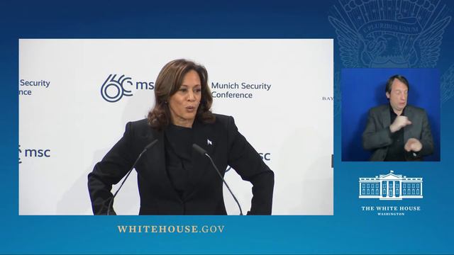 Vice President Harris Delivers Remarks at the Munich Security Conference смотреть онлайн