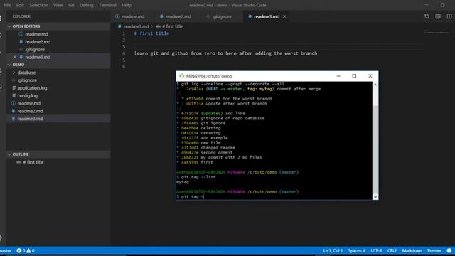Learn Git & GitHub Tutorial Course - Video No 15 - How to Tags ? смотреть онлайн