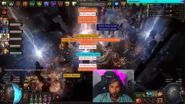 ⚡ POE 3.19 ⚡ MrPurperi - 54 Divine orbs pop from a single monster смотреть онлайн
