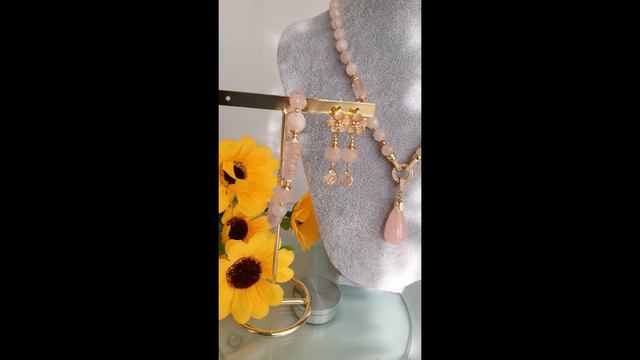 НАБОР УКРАШЕНИЙ ИЗ ШИКАРНОГО РОЗОВОГО КВАРЦА — сделано в Clipchamp смотреть онлайн