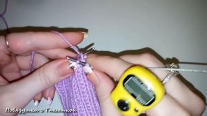 МК "Ажурные митенки" Нежная сирень" на весну. Вяжем спицами