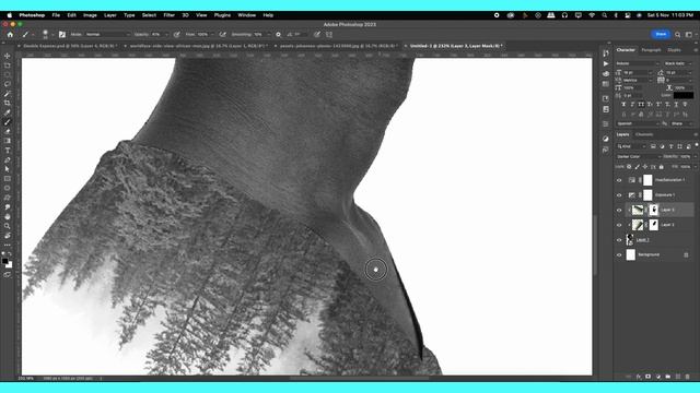 Double Exposure effect in Photoshop | Download PSD File смотреть онлайн