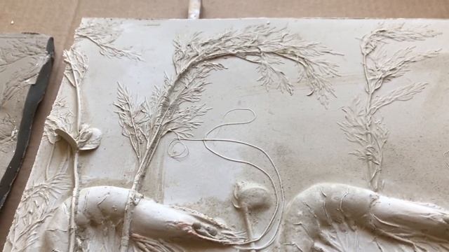 Making Botanical Plaster Casts /Full Process/ How to Make Bas-Relief Botanical Casting Art смотреть онлайн