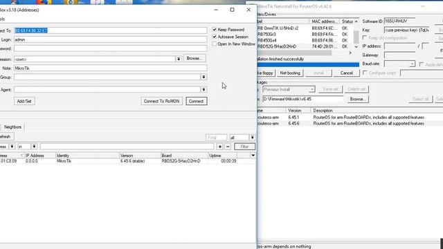 NetInstall Mikrotik hAP AC2 OS_v6.45.6 смотреть онлайн