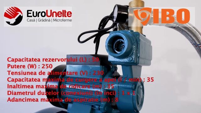 HIDROFOR IBO DAMBAT WZI 250, 50L, 250W, 35 L/MIN, H REFULARE 35M смотреть онлайн