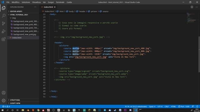 HTML5 Tutorial Italiano 12 - Come avere Immagini Responsive смотреть онлайн