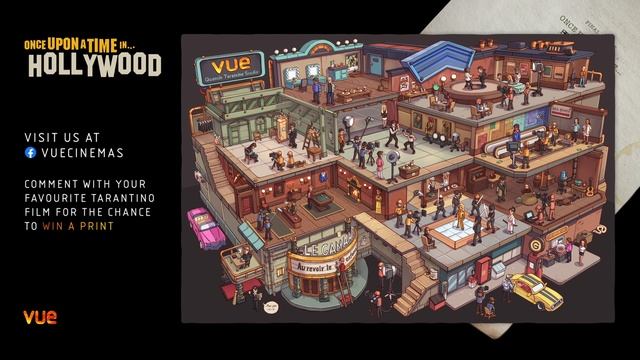 Once Upon A Time In Hollywood | Quentin Tarantino Illustration | Vue Cinemas смотреть онлайн