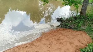 делаем пляж на пруду