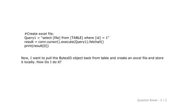 Pandas : Create an excel file from BytesIO using python смотреть онлайн