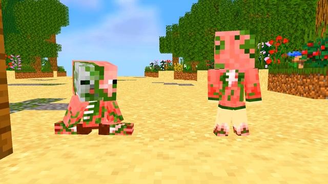 Monster School : Wither Skeleton Love Curse Challenge - Minecraft Animation смотреть онлайн