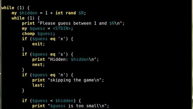 Beginner Perl Maven tutorial: 4.30 - Solution: number guessing game n next game смотреть онлайн