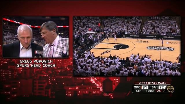 Gregg Popovich vs. Craig Sager (Thunder at Spurs Game 5) смотреть онлайн