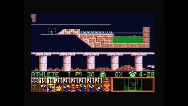 snes lemmings example game play fun levels almost complete with game codes смотреть онлайн