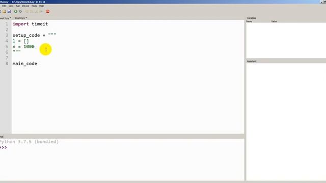 1 timeit или определение быстрого способа доступа к спискам Python смотреть онлайн