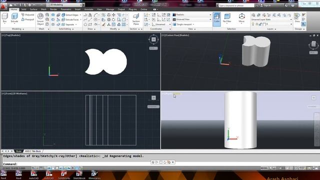 AutoCad 20 of 27 3D Basic 1 смотреть онлайн