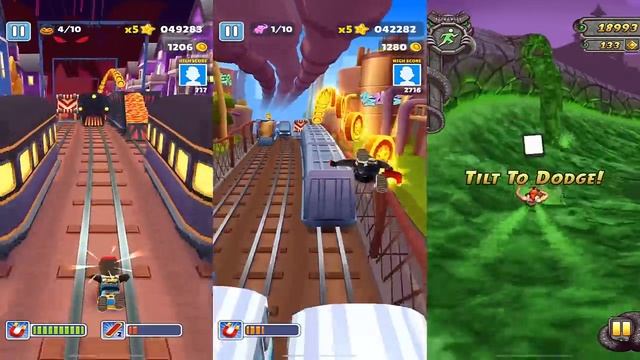 SUBWAY SURFERS (CAMBRIDGE vs SEATTLE) vs TEMPLE RUN 2 смотреть онлайн