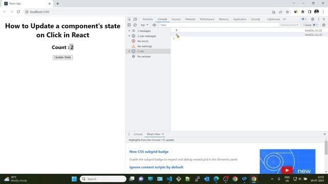 How to Update a component's state on Click in React смотреть онлайн