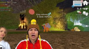 Miss Katy учит папу играть в Roblox Dragons life